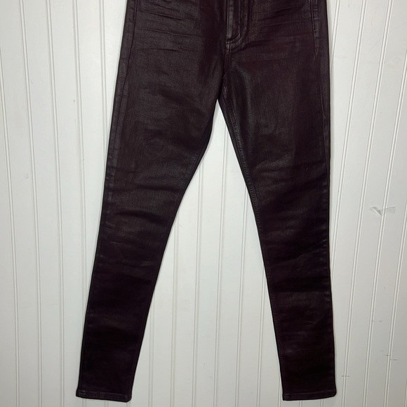 Rag & Bone Nina High Rise Skinny in Coated Plum Size 24 NWT - Picture 3 of 16